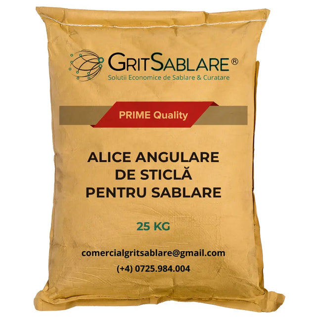 Alice Angulare (Grit) Sticlă Sablare